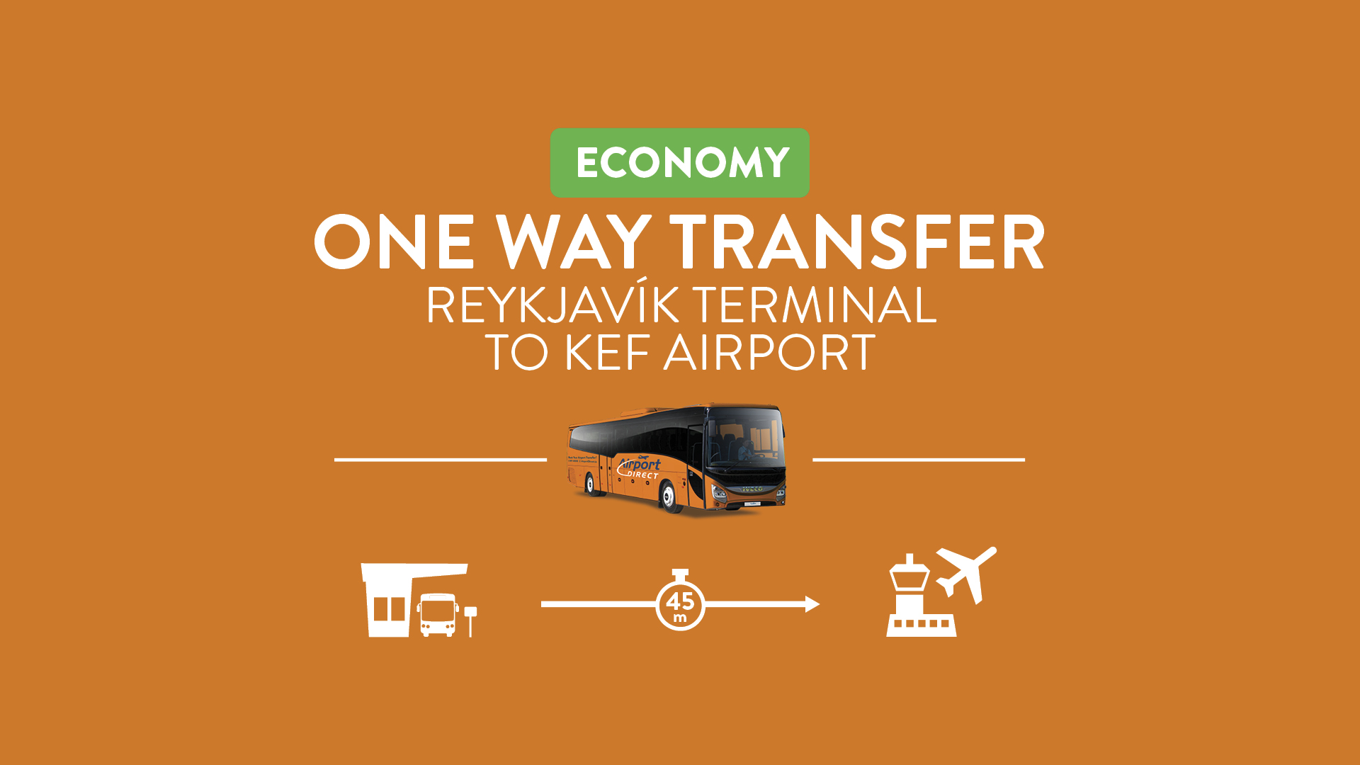 Airport Direct Economy - Reykjavik Terminal to Keflavik Airport